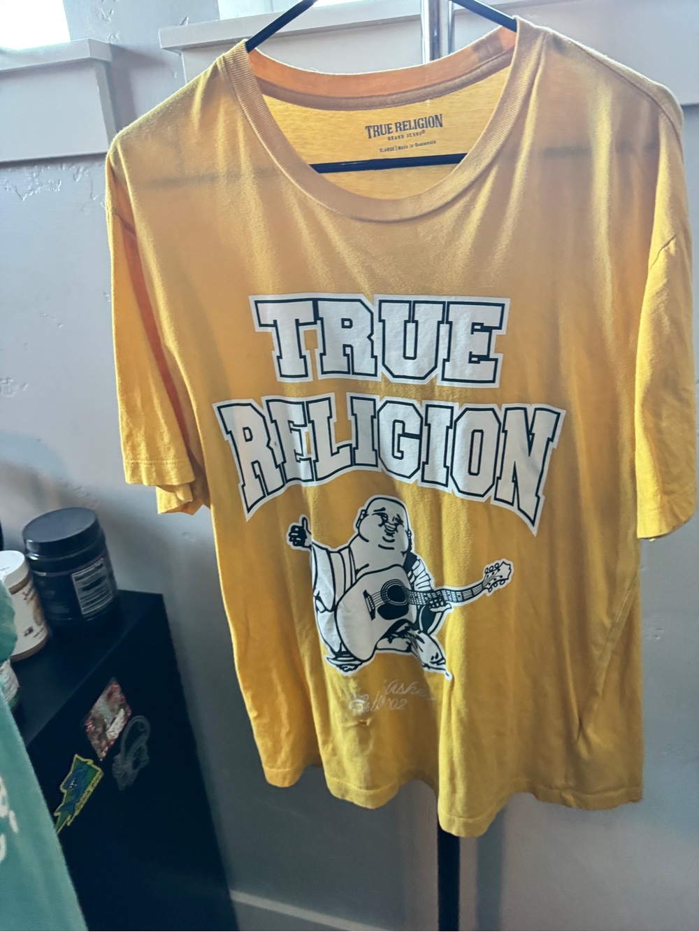 True Religion Yellow Graphic Logo Tee